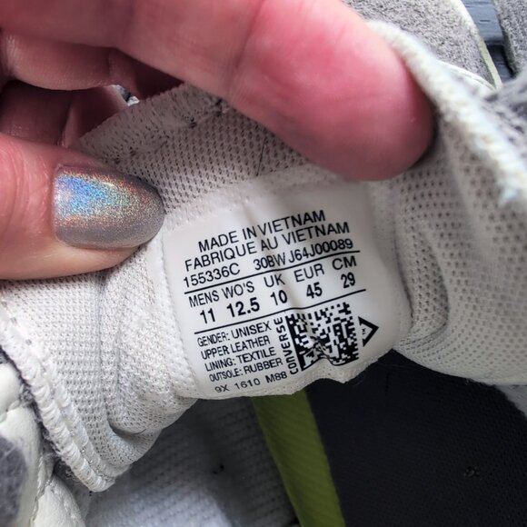 Converse Pro Leather 76 Vintage Suede High Top Sneaker 155336C Grey Size 11 - Picture 10 of 13